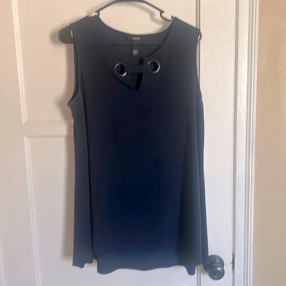 Alfani sleeveless blouse. Navy Blue. Size L - Picture 1 of 4